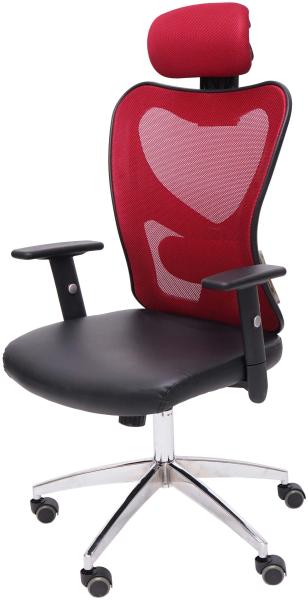 Profi-Bürostuhl Atlanta, Drehstuhl, Kunstleder ~ rot