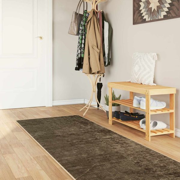 vidaXL Teppichläufer MARSA Waldgrün 100 x 300 cm Polyester und PVC 42023151