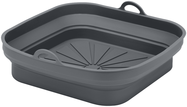 METALTEX 222193000 Faltbarer Silikonkorb für Airfryer 21,5 x 21,5 cm, geeignet für Heißluftfritteuse, Mikrowelle und Ofen