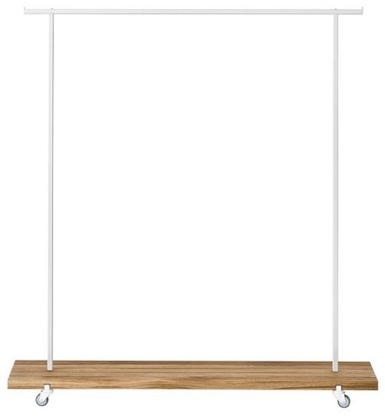 Kleiderstange Eiche 01 L 150 x 40 x 160 weiß