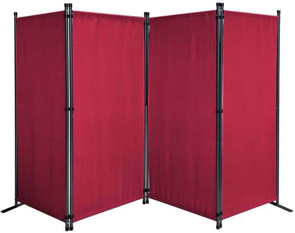 Quick Star Paravent 3/4/6 Teilig, Mehrere Farben & Größen Faltbare Stellwand Blickdicht