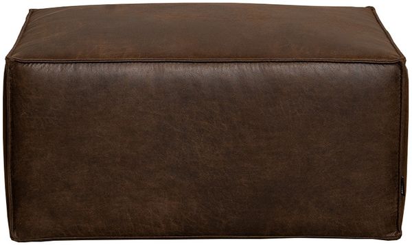 Bronx71 Leder Hocker Memphis rechteckig braun Bild 5