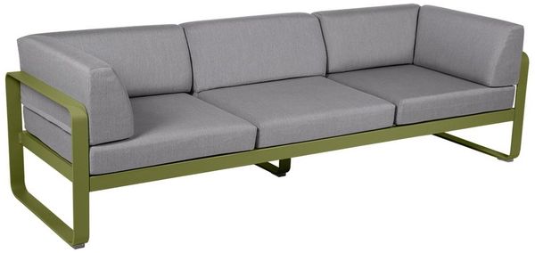 Bellevie 3-Sitzer Club Sofa Outdoor D3 Pesto 79 Flanellgrau