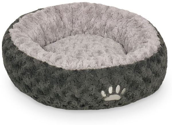 Nobby Kuschelbett Donut Seoli rund dunkelgrau/hellgrau