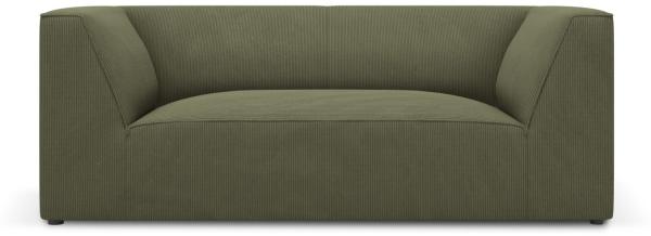 Micadoni 2-Sitzer Sofa Ruby | Bezug Green | Beinfarbe Black Plastic