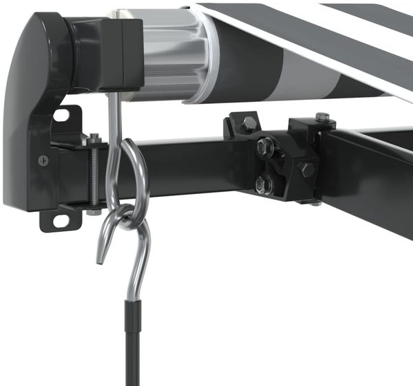 vidaXL Markise Manuell mit LEDs Anthrazit & Weiß 450x350 cm 3215813 Bild 7