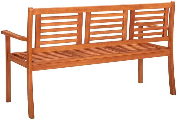 vidaXL 3-Sitzer-Gartenbank mit Auflage 150 cm Massivholz Eukalyptus 3061001 Bild 5
