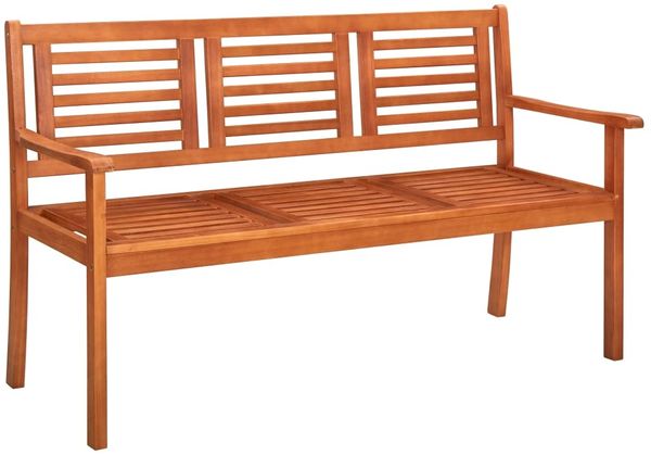 vidaXL 3-Sitzer-Gartenbank mit Auflage 150 cm Massivholz Eukalyptus 3061001 Bild 2