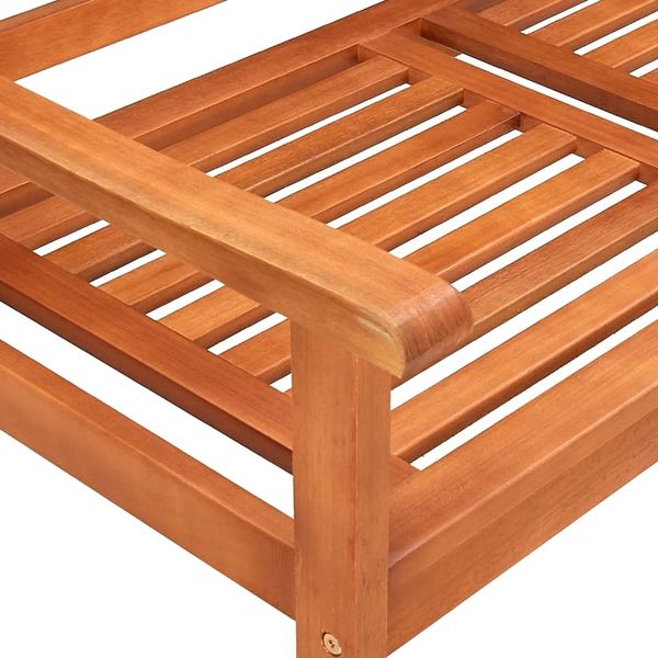 vidaXL 3-Sitzer-Gartenbank mit Auflage 150 cm Massivholz Eukalyptus 3061001 Bild 6