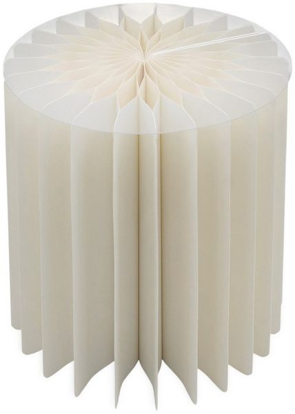 Spetebo Beistelltisch Design Dekotisch aus Papier in weiß (Anzahl, 1-St, Stück), vielseitig einsetzbar
