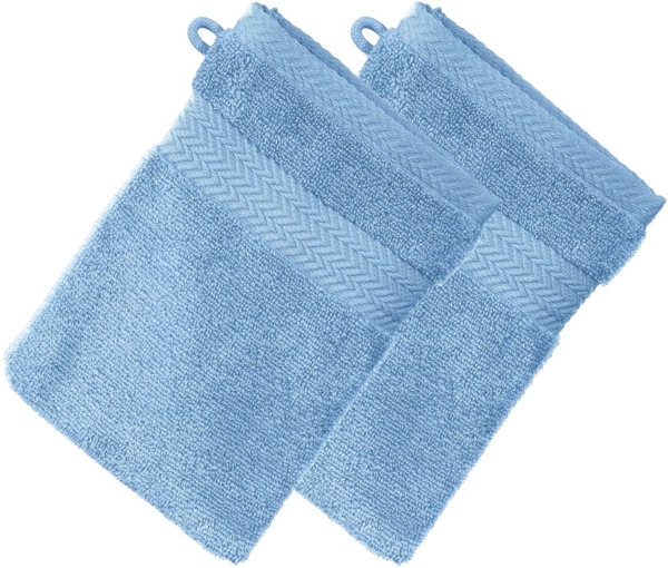 Erwin Müller Waschhandschuh Waschhandschuh "Friedrichshafen" 2er-Pack, Frottier, Walk-Frottier Uni