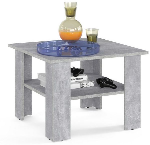 KOMTO Couchtisch Wohnzimmertisch Modern Coffee Table Tisch Holz Beistelltisch (Tisch Wohnzimmer Sofatisch Stubentisch, Wohnzimmer Tisch für Couch, Spanplatte, Vienna 60x60x43 cm)