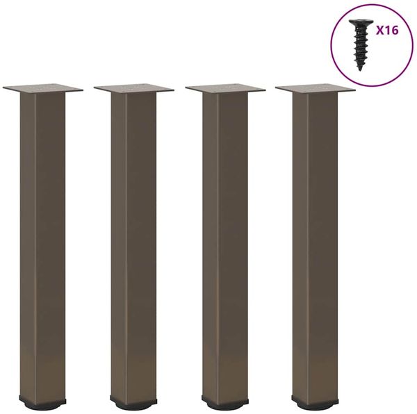 vidaXL Konsolentischbeine 4 Stk. Naturstahl 72-74 cm Stahl 4012471