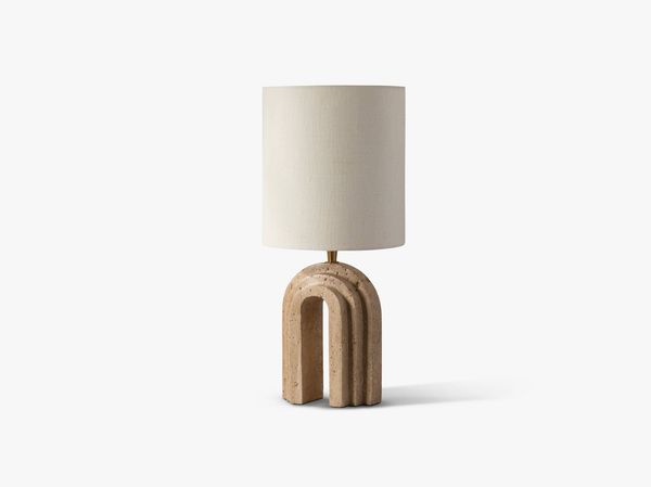 Micadoni Doris Tischleuchte Marmor Beige