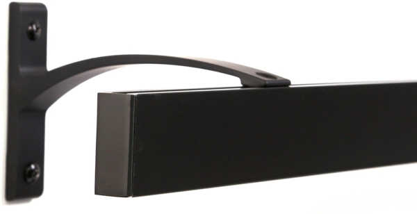 Deco-Raum® Gardinenschiene Innenlauf Curve | Länge: 90cm | Material: Aluminium | Farbe: Schwarz