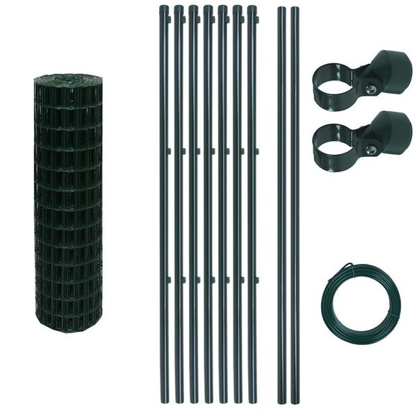 Schweißgitterzaun Komplettset 1,0 x 10m Zaunset Gartenzaun Zaun mit Pfosten Set