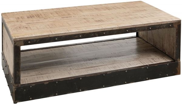 Couchtisch Mango 112x61x43 braun lackiert HEAVY INDUSTRY #264