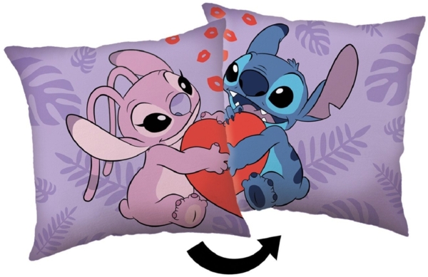 Lilo & Stitch Dekokissen mit Füllung (1 stk.) – doppelseitiger Druck, 40x40 cm