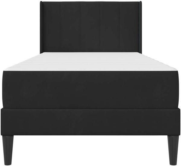 vidaXL Bettgestell mit Matratze mit Kopfteil Schwarz 90 x 200 cm Samt 3414841 Bild 6