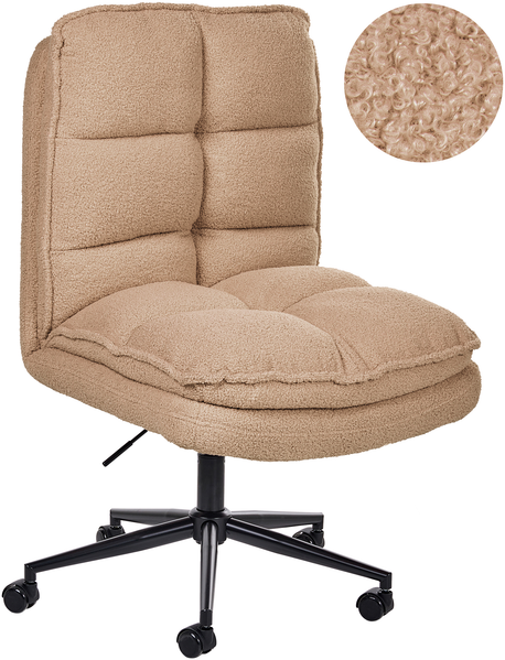 Bürostuhl ADDISON Bouclé Sandbeige