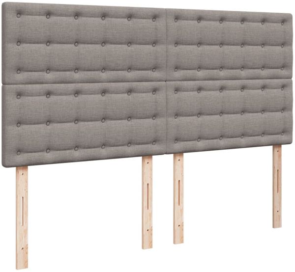 vidaXL Boxspringbett mit Matratze Taupe 200x200 cm Stoff 3292913 Bild 7