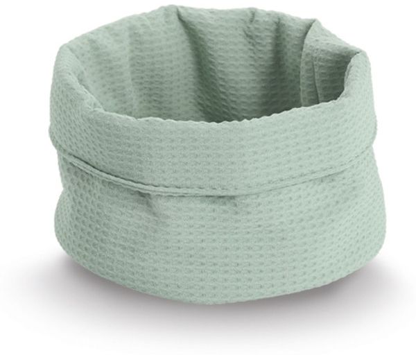 ZELLER 14531 Aufbewahrungskorb Ø 20 cm in MINT Waffelpiqué, Polyester / Korb