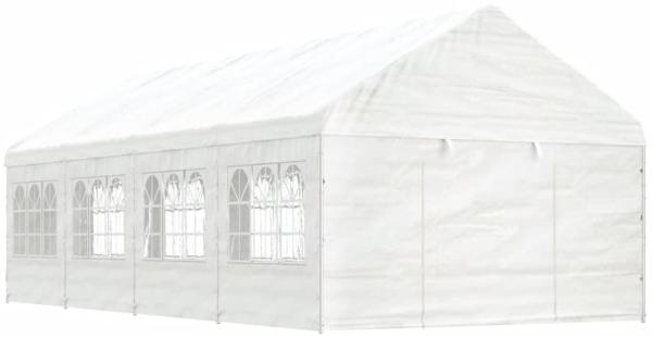 vidaXL Pavillon mit Dach Weiß 8,92x4,08x3,22 m Polyethylen 3155488