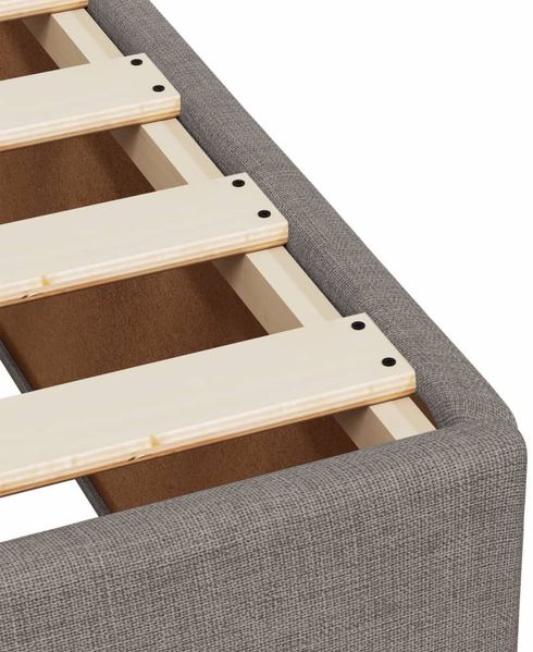 vidaXL Bettgestell ohne Matratze Taupe 120x200 cm Stoff 3284468 Bild 7