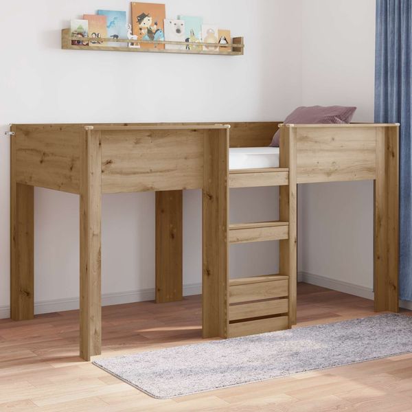 vidaXL Etagenbett für Kinder Artisan-Eiche 80 x 200 cm Holzwerkstoff 3410490