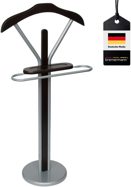 Kleiderbutler, Herrendiener, stummer Diener, Garderobe, Bügel in braun