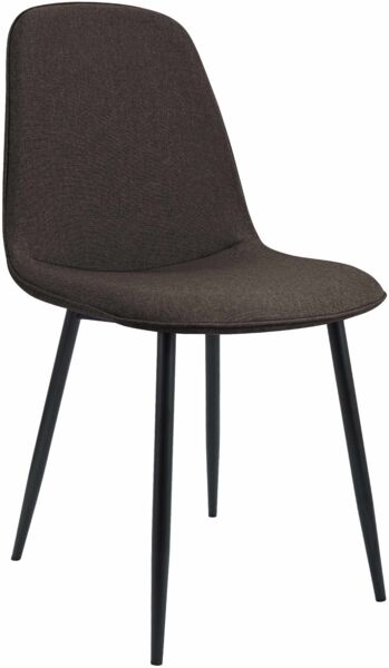Esszimmerstuhl RAZON - Stoff Braun 45x54x88 cm | Essstühle Esszimmerstühle Küchenstühle Wohnzimmerstühle