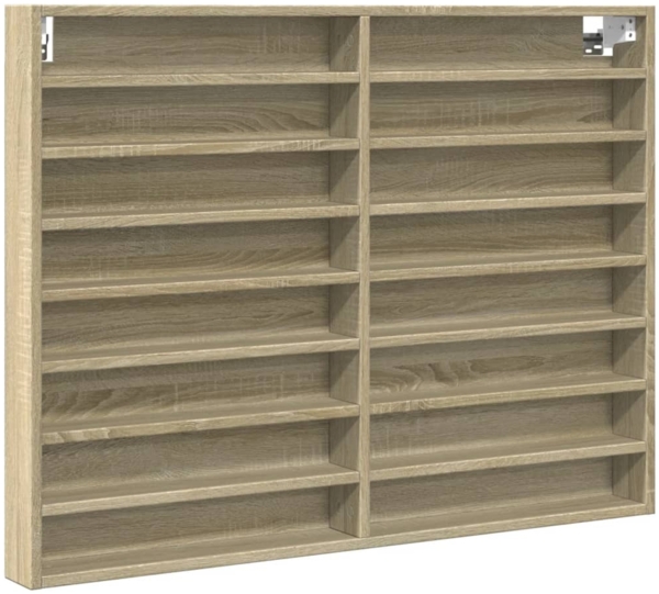 vidaXL Vitrinenschrank Sonoma-Eiche 100x8,5x75 cm Holzwerkstoff 847935