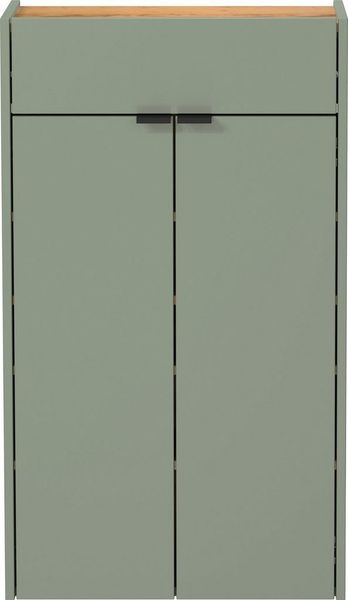 Germania Hängender Mehrzweckschrank 1397-629 GW-Ameca, in Taupegrün/Eiche, geringe Tiefe, optimal für schmale Flure, 56 x 97 x 22 cm (BxHxT)