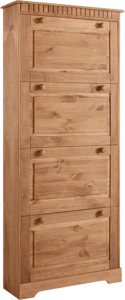 Home affaire Schuhschrank Lisa mit 4 Klappen, Höhe 172 cm, Breite 75 cm