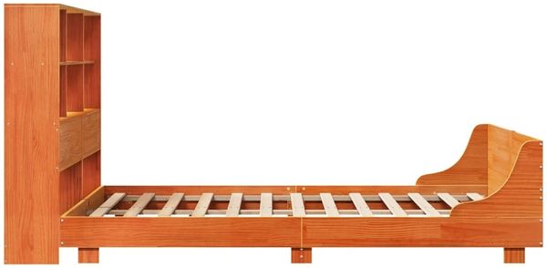 vidaXL Massivholzbett ohne Matratze Wachsbraun 160x200 Kiefernholz 3323685 Bild 7