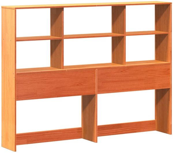 vidaXL Massivholzbett ohne Matratze Wachsbraun 160x200 Kiefernholz 3323685 Bild 6