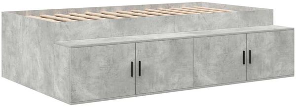 vidaXL Bettrahmen mit Schubladen Beton Grau 100 x 200 cm Holzwerkstoff 3335184 Bild 3