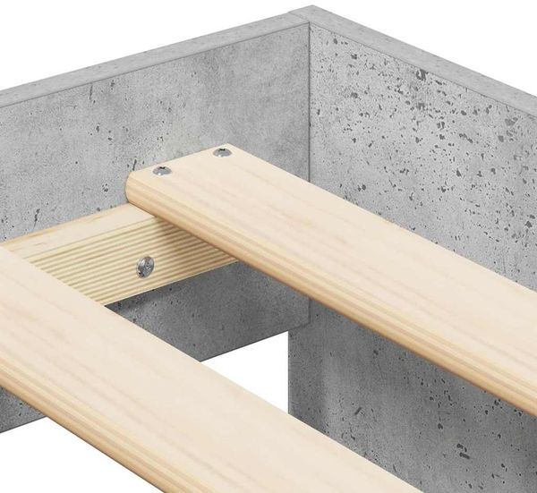vidaXL Bettrahmen mit Schubladen Beton Grau 100 x 200 cm Holzwerkstoff 3335184 Bild 8