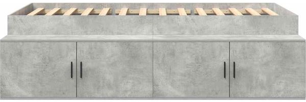 vidaXL Bettrahmen mit Schubladen Beton Grau 100 x 200 cm Holzwerkstoff 3335184 Bild 5