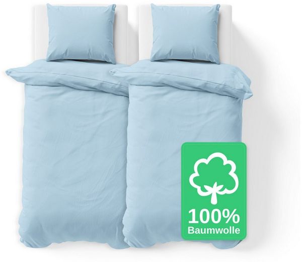 Jacobson Bettwäsche Set - 100% Baumwolle, Perkal, 4 teilig, Erhältlich in den Größen 135x200, 155x220, 200x200, 200x220, 240x220
