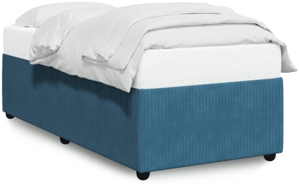 vidaXL Bettgestell Blau 100x200 cm Samt 3284992