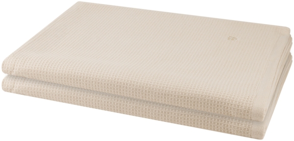 Ross Pique 2 tlg. Frottier-Set - 2 X Saunatuch (80 X 200cm) - 520 g/m2 - Natur