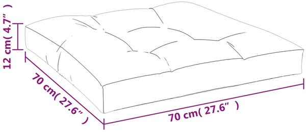 vidaXL Palettenkissen Blau Weiß Gestreift 70x70x12 cm Stoff 360484 Bild 10