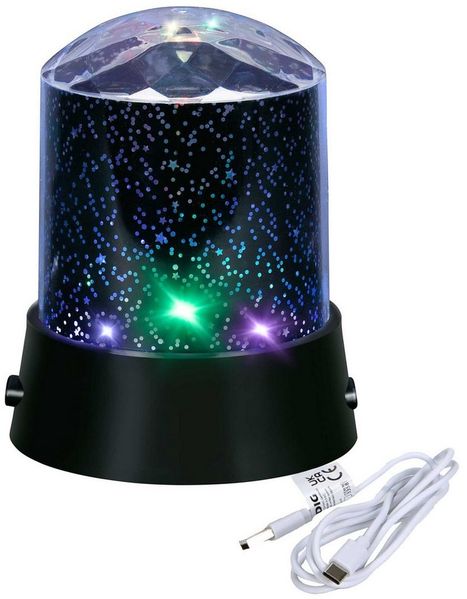 Grundig LED Nachtlicht Sternenprojektor, LED fest integriert, warm-weiß, oder rot, blau, grün im Farbwechsel, Sternenhimmel Projektor