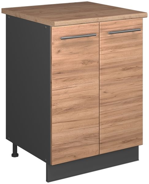 Spülenunterschrank Fame-Line Goldkraft Eiche/Anthrazit 60 cm Vicco