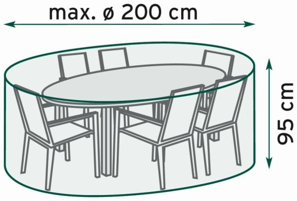 TrendLine Schutzhülle Exclusive Sitzgruppen Ø 200 x 95 cm Abdeckung Gartenmöbel