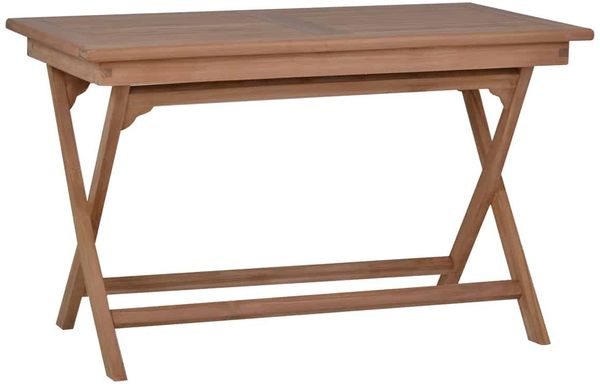 MiaMöbel Teak Esstisch/Klapptisch 120x70cm Massivholz Teak Modern