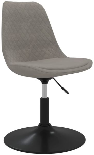 vidaXL Esszimmerstühle 4 Stk. Drehbar Hellgrau Samt 338391 Bild 3