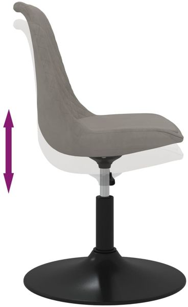 vidaXL Esszimmerstühle 4 Stk. Drehbar Hellgrau Samt 338391 Bild 7