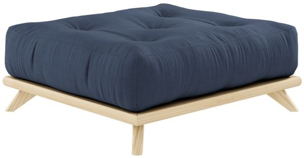 Karup Design SENZA Futonhocker Gestell Natur, Matratze Navy
